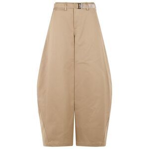 Sacai Chino' Beige Cotton Pants Women
